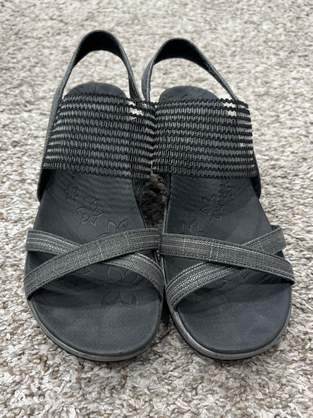 Comfort Stretch Cali by Sketchers Black Size 7 Women's Slingback Sandals
